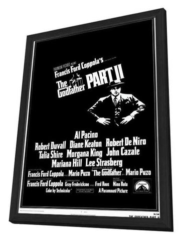 Godfather, Part 2 11 x 17 Movie Poster - Style A - in Deluxe Aluminum Frame