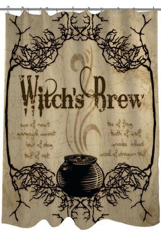 Witch's Brew - Tan Multi Shower Curtain by Kate Ward Thacker