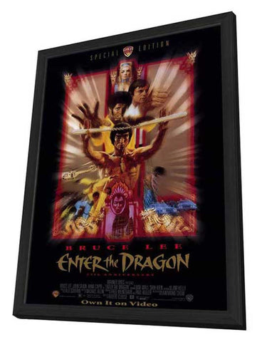 Enter the Dragon 11 x 17 Movie Poster - Style B - in Deluxe Aluminum Frame