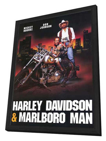 Harley Davidson and the Marlboro Man 11 x 17 Movie Poster - Style B - in Deluxe Aluminum Frame