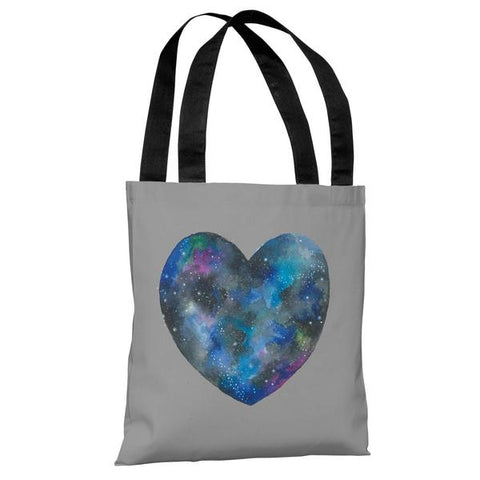 Single Cosmic Heart - Gray Multi Tote Bag by Ana Victoria Calderon