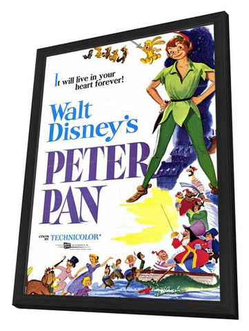 Peter Pan 11 x 17 Movie Poster - Style A - in Deluxe Aluminum Frame