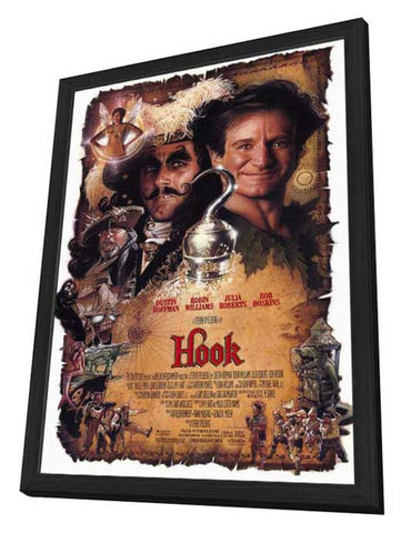 Hook 11 x 17 Movie Poster - Style B - in Deluxe Aluminum Frame