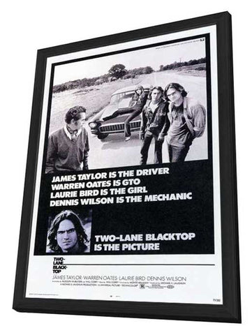 Two Lane Blacktop 11 x 17 Movie Poster - Style A - in Deluxe Aluminum Frame