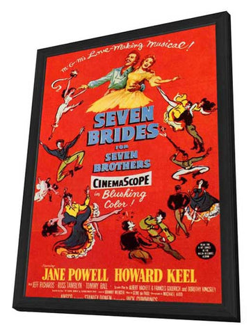Seven Brides for Seven Brothers 11 x 17 Movie Poster - Style B - in Deluxe Wood Frame