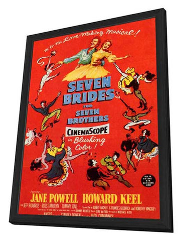 Seven Brides for Seven Brothers 11 x 17 Movie Poster - Style B - in Deluxe Aluminum Frame