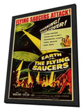 Earth vs. the Flying Saucers 11 x 17 Movie Poster - Style B - in Deluxe Aluminum Frame