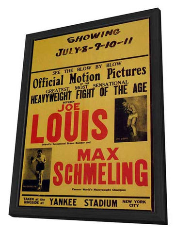 Joe Louis and Max Schmeling 11 x 17 Movie Poster - Style A - in Deluxe Aluminum Frame