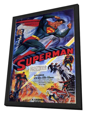 Superman 11 x 17 Movie Poster - Style A - in Deluxe Aluminum Frame