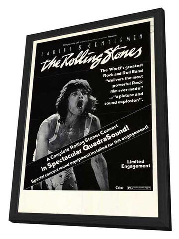 Ladies and Gentlemen the Rolling Stones 11 x 17 Movie Poster - Style A - in Deluxe Aluminum Frame