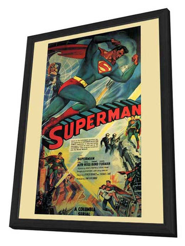 Superman 11 x 17 Movie Poster - Style F - in Deluxe Aluminum Frame