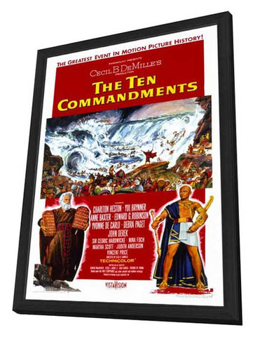The Ten Commandments 11 x 17 Movie Poster - Style B - in Deluxe Aluminum Frame