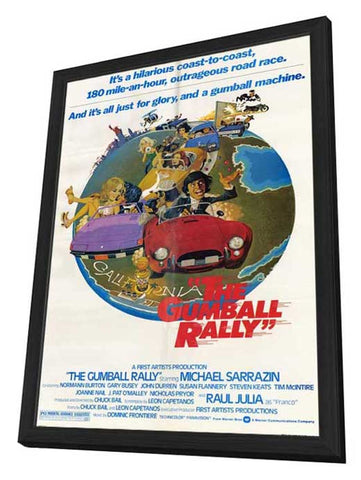 The Gumball Rally 11 x 17 Movie Poster - Style A - in Deluxe Aluminum Frame