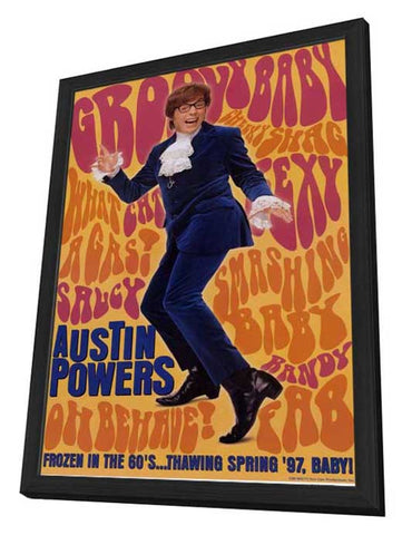Austin Powers: International Man of Mystery 11 x 17 Movie Poster - Style C - in Deluxe Aluminum Frame