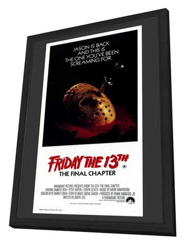 Friday the 13th Part 4 --The Final Chapter 11 x 17 Movie Poster - Australian Style A - in Deluxe Wood Frame