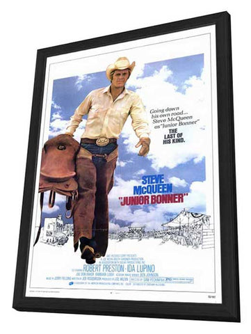 Junior Bonner 11 x 17 Movie Poster - Style A - in Deluxe Aluminum Frame