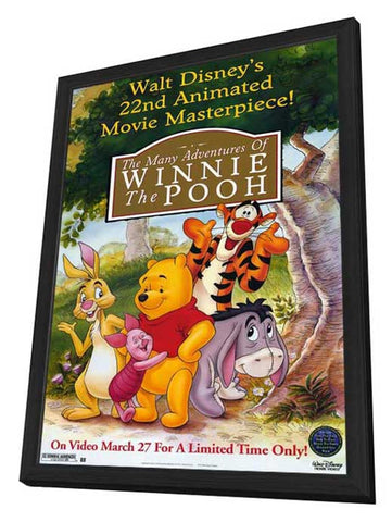 Many Adventures of Winnie the Pooh 11 x 17 Movie Poster - Style A - in Deluxe Aluminum Frame
