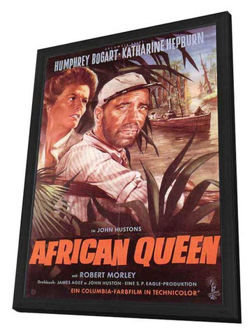 The African Queen 11 x 17 Movie Poster - German Style A - in Deluxe Aluminum Frame