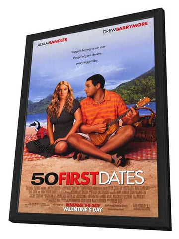 50 First Dates 11 x 17 Movie Poster - Style A - in Deluxe Aluminum Frame