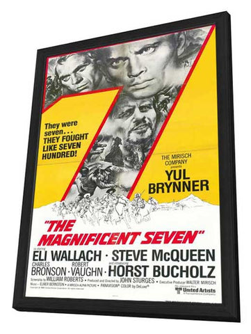 The Magnificent Seven 11 x 17 Movie Poster - Style D - in Deluxe Aluminum Frame