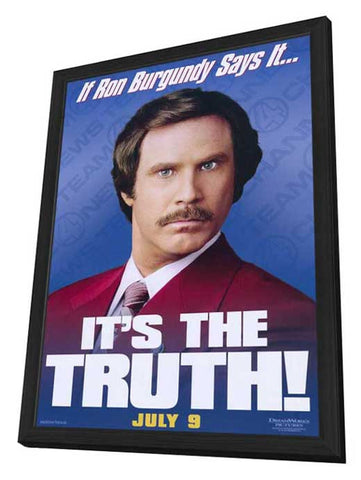 Anchorman: The Legend of Ron Burgundy 11 x 17 Movie Poster - Style C - in Deluxe Aluminum Frame