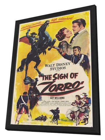 The Sign of Zorro 11 x 17 Movie Poster - Style A - in Deluxe Aluminum Frame