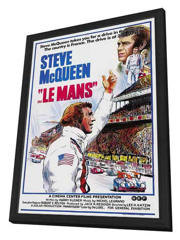 Le Mans 11 x 17 Movie Poster - Style A - in Deluxe Aluminum Frame