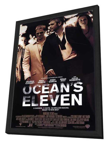 Ocean's Eleven 11 x 17 Movie Poster - Style D - in Deluxe Aluminum Frame