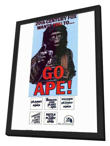 Planet of the Apes 11 x 17 Movie Poster - Style B - in Deluxe Aluminum Frame