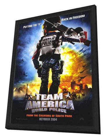Team America: World Police 11 x 17 Movie Poster - Style A - in Deluxe Aluminum Frame