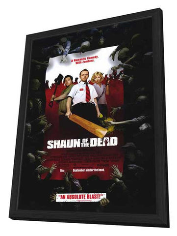 Shaun of the Dead 11 x 17 Movie Poster - Style B - in Deluxe Wood Frame