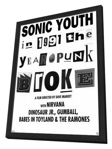 1991: The Year Punk Broke 11 x 17 Movie Poster - Style A - in Deluxe Wood Frame