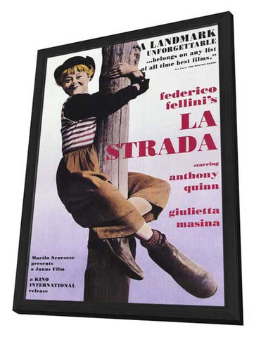 La Strada 11 x 17 Movie Poster - Style C - in Deluxe Aluminum Frame