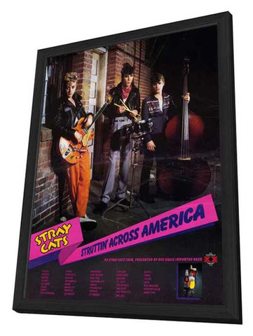 Stray Cats 11 x 17 Music Poster - Style A - in Deluxe Aluminum Frame