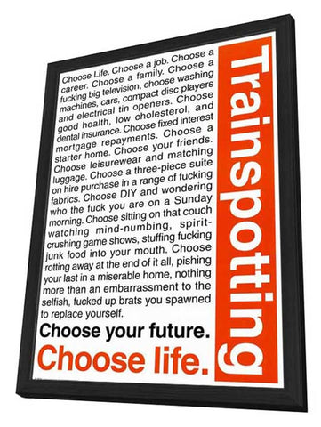 Trainspotting 11 x 17 Movie Poster - Style B - in Deluxe Aluminum Frame