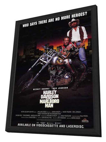 Harley Davidson and the Marlboro Man 11 x 17 Movie Poster - Style C - in Deluxe Aluminum Frame