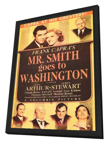 Mr. Smith Goes to Washington 11 x 17 Movie Poster - Style C - in Deluxe Aluminum Frame