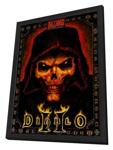 Diablo 2 11 x 17 Video Game Poster - Style A - in Deluxe Wood Frame
