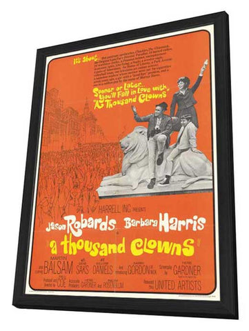 A Thousand Clowns 11 x 17 Movie Poster - Style B - in Deluxe Aluminum Frame