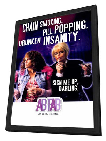 Absolutely Fabulous 11 x 17 TV Poster - Style B - in Deluxe Aluminum Frame