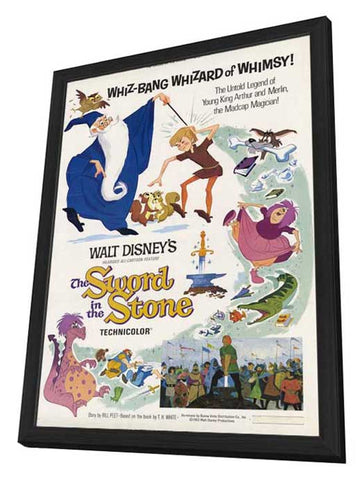 The Sword in the Stone 11 x 17 Movie Poster - Style D - in Deluxe Aluminum Frame
