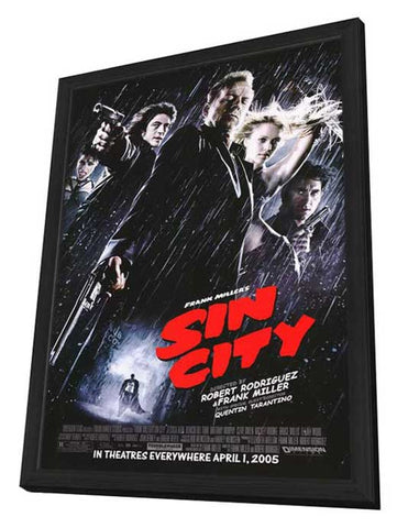 Sin City 11 x 17 Movie Poster - Style F - in Deluxe Aluminum Frame