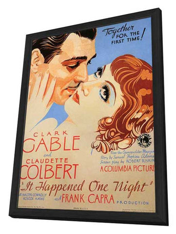 It Happened One Night 11 x 17 Movie Poster - Style C - in Deluxe Aluminum Frame