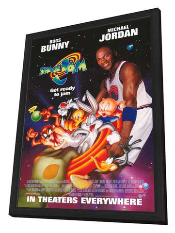Space Jam 11 x 17 Movie Poster - Style F - in Deluxe Aluminum Frame