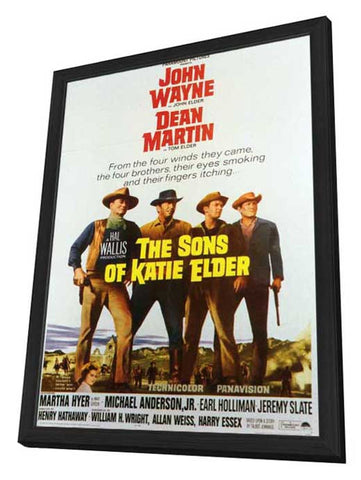 The Sons of Katie Elder 11 x 17 Movie Poster - Style A - in Deluxe Aluminum Frame