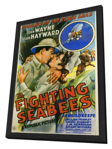 The Fighting Seabees 11 x 17 Movie Poster - Style A - in Deluxe Aluminum Frame