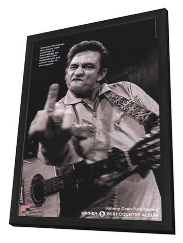 Johnny Cash 11 x 17 Movie Poster - Style C - in Deluxe Aluminum Frame