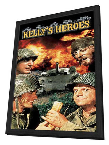 Kelly's Heroes   11 x 17 Movie Poster - Style C - in Deluxe Aluminum Frame