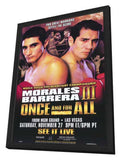 Erik Morales vs Marco Antonio Barrera 11 x 17 Boxing Promo Poster - Style A - in Deluxe Aluminum Frame