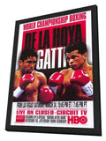 Oscar De La Hoya vs  Arturo Gatti 11 x 17 Boxing Promo Poster - Style A - in Deluxe Wood Frame